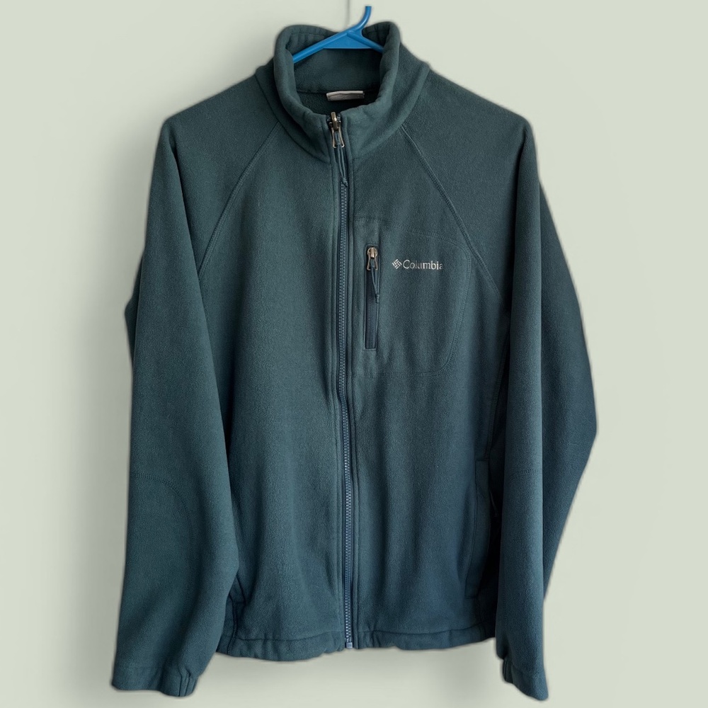 Columbia Interchange Dark Teal Fleece Jacket Size Small